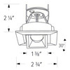 Elco 1" Square Gimbal Recessed Architectural Oak Adjustable