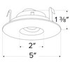 Elco Koto 4" Round Adjustable Pinhole with Frosted Lens