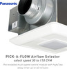 Panasonic WhisperGreen® Select Fan/Light, 50-80-110 CFM, Multi-Speed