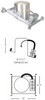 Nora 6" Sloped LED Dedicated IC Air-Tight New Construction Housing