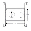 Nora New Construction Frame-In for 4" Can-less Downlights