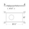 Elco 4" Canless Koto™ Plaster New Construction Frame for Power Pack