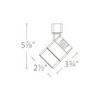 WAC Summit LED207 15W H/J/L Track Luminaire 3000K