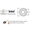 Nora 5" Cobalt Click LED Round Baffle Retrofit