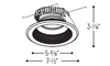 Nora 6" Cobalt LED High Lumen, Round Baffle, 1500lm or 2000lm