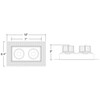 Envision Trimless 4" Square Double Headed Adjustable Gimbal Downlight