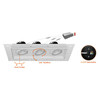 Envision Trimless 4" Square Triple Headed Adjustable Gimbal Downlight
