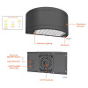 Envision 120V/347V LED Dual Arc Up & Down Wall Light