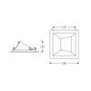 Nora 3" Apollo Square Flanged Wall Wash Trim