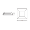 Nora 3" Apollo Square Flangeless Downlight Trim