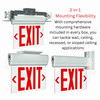 RAB Universal Mount Edge-Lit Exit Sign w/ Selectable Red/Green Lettering