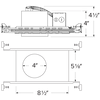 Elco 4" New Construction 120/277V IC Airtight Housing For 2 Hour Thermal Lock C-Series