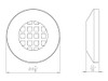 WAC 2" LED Halo Louver Surface Mount Round Step Light