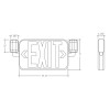 Envision 120V/277V LED Dual Vision Red & Green Combo Exit Sign Emergency Light