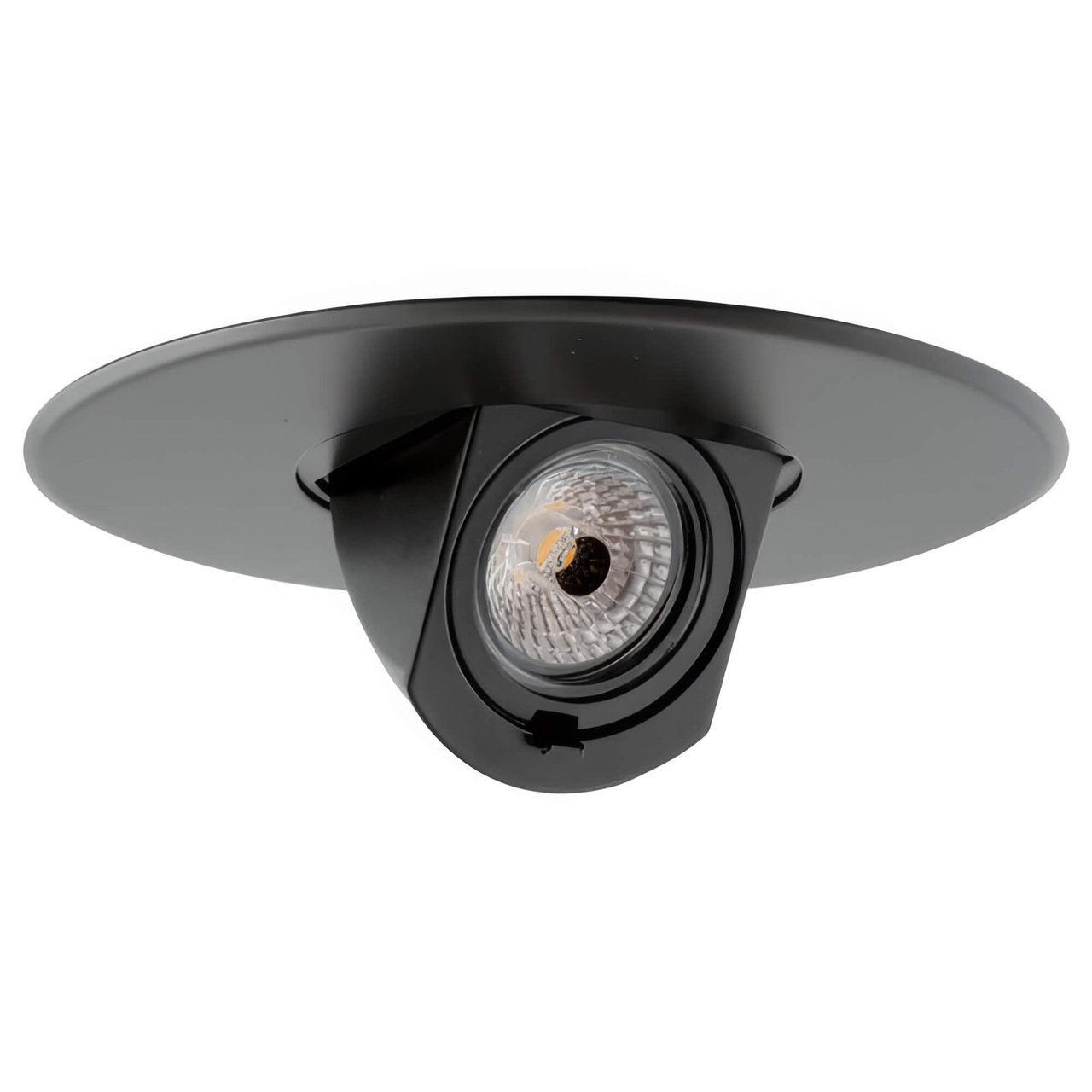 ELCO Lighting 4" Low Voltage Sloped Adjustable Recessed Light Trim - White, Pull-Down Design (EL1497W)