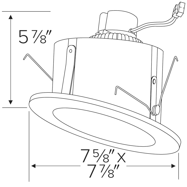 6" Elco Sloped Ceiling LED Reflector Inserts Cans & Fans