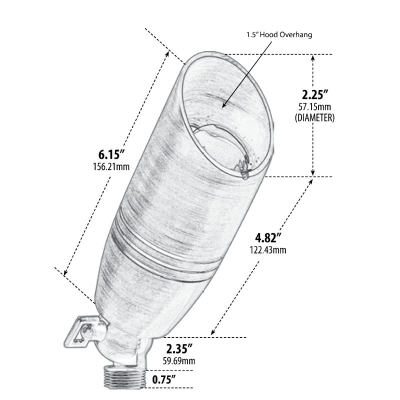 Dabmar LV235 Brass Spot Light w/ Hood