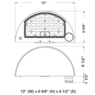 Westgate WPMX Series HalfMoon Wall PackPower & CCT Adjustable, Sensor