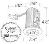 2" Elco Teak Round LED Baffle Light Engine