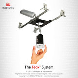 2" Elco Teak Round LED Baffle Light Engine