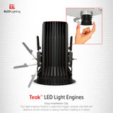 2" Elco Teak Square LED Reflector Light Engine