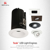 2" Elco Teak Square Adjustabl LED Light Engine