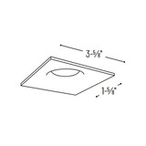 Nora 2" Iolite LED Square Bullnose Reflector Non-Adjustable Trim
