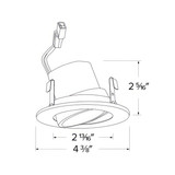 Elco 3" Round LED Adjustable Gimbal Insert