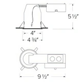 4" Elco Dedicated LED IC Airtight Remodel Housing