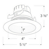 Elco 4" Round LED Baffle Insert with 5-CCT Switch
