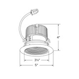 4" Elco LED Light Engine with Baffle Trim