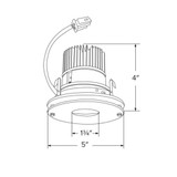 4" Elco LED Light Engine with Drop Glass Reflector Trim