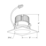 4" Elco LED Light Engine with Square Reflector Trim