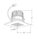 4" Elco LED Light Engine with Square on Square Baffle Trim