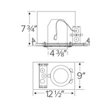 4" Elco New Construction 2-Hour Fire Rated 3-in-1 Dimming IC Housing