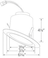 Elco 4" LED Sloped Ceiling Reflector Insert