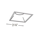 4" Nora Iolite Square Trimless Non-Adjustable Reflector