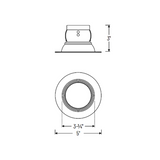 4" Nora Onyx LED Retrofit Baffle Trim