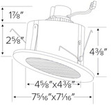 5" Elco Sloped Ceiling LED Baffle Inserts 1050 Lumens