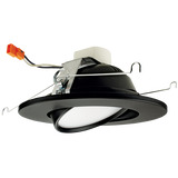 Elco 6" Round LED Regressed Adjustable Gimbal Insert w/ 5-CCT Switch