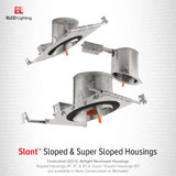 6" Elco New Construction Dedicated LED Super Sloped Ceiling IC Housing