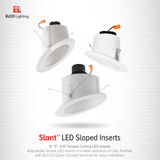 6" Elco Remodel Dedicated LED Super Sloped Ceiling IC Housing