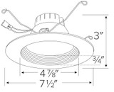 Elco 5/6" Round LED Sunset Dimming Baffle Insert