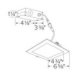 Elco Canless 6" Square LED Ultra Slim Panel Light