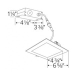 Elco Canless 6" Square LED Ultra Slim Panel Light