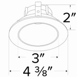Elco Koto Pex 3" Round Deep Reflector