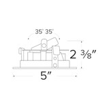 Elco Pex 4" Round Adjustable Phenolic Baffle Trim