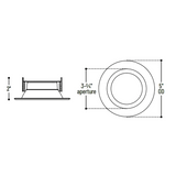 Nora AC Onyx 4" LED Retrofit Downlight Reflector Trim