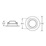 Nora AC Onyx 5/6" LED Retrofit Downlight Reflector Trim