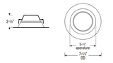 Nora AC Onyx 5/6" LED Retrofit Downlight Baffle Trim